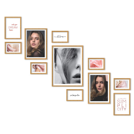 Zestaw ramek PINIA 00 GF0030 L- galeria ramek na 11 zdjęć