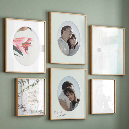 Passe partout 10x15 (6x9) OWAL SNOW WHITE