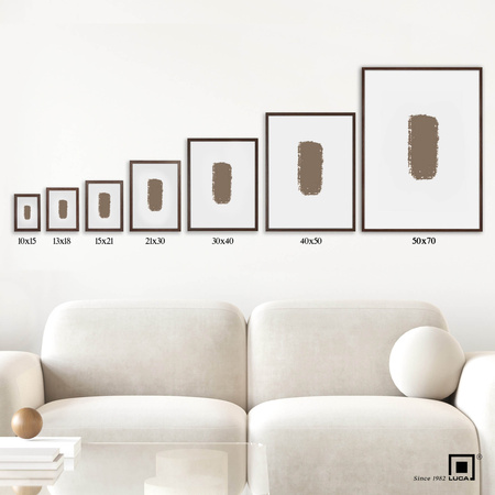 Zestaw 2 brązowych ramek na zdjęcia FDM 6 w rozmiarze 50x70 cm