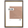 Brązowa ramka drewniana ze złotym paskiem DRI CL 4 25x38 cm