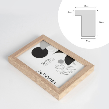 Ramka dębowa na zdjęcia OAK 10x15 cm