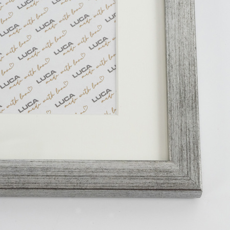 Srebrna ramka drewniana z Passe Partout DRI T S - 24x30 (18x24)