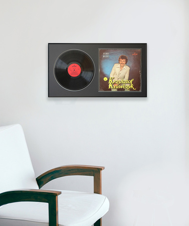 Ramka na płytę winylową z okładką o rozmiarze 41x75 cm