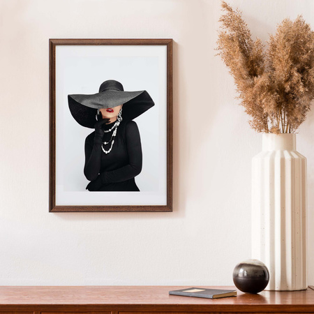 Brązowa ramka drewniana DRWA 4 28x35 cm