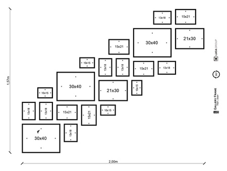 Zestaw ramek PINIA 1 GF0035 R- galeria ramek na 21 zdjęć