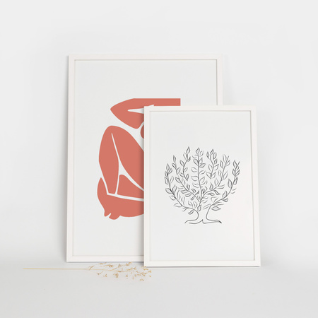 Biała ramka drewniana PINIA 1 21x30 cm