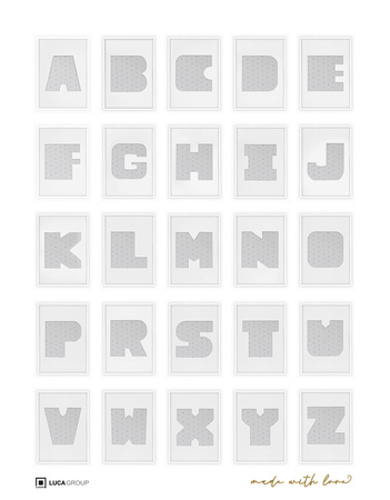 Ramka na zdjęcia LITERKA "J" 21x30 cm biała z białym passe partout