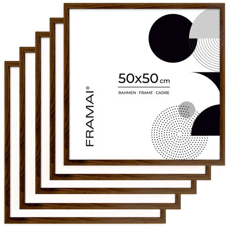 Brązowa ramka na zdjęcia HEN 4 50x50 cm