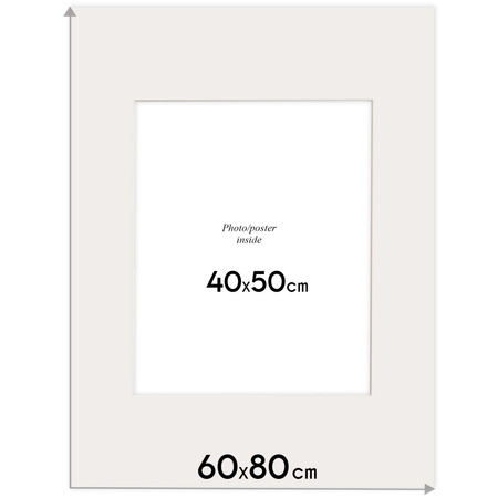 Pakiet 5 szt. Passe Partout 60x80 (40x50) BIAŁY SNOW WHITE