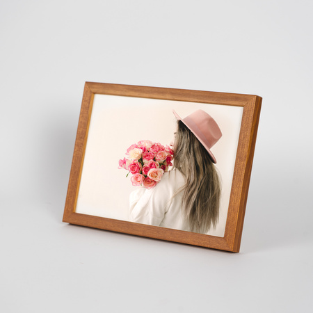 Jasno brązowa ramka drewniana PINIA 10 - 13x18 cm