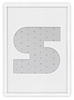 Ramka na zdjęcia LITERKA "S" 21x30 cm biała z białym passe partout