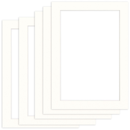 Pakiet 5 szt. Passe Partout 50x70 (40x60) BIAŁY SNOW WHITE