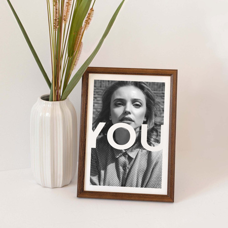 Brązowa ramka drewniana DRWA 4 5x7 cm