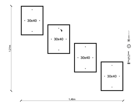 Zestaw ramek PINIA 3 GF0034 L- galeria ramek na 4 zdjęcia