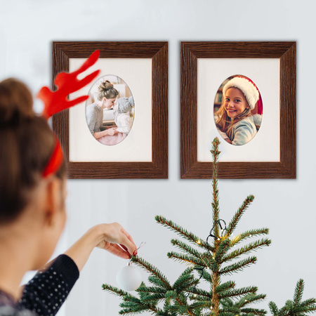 Brązowa ramka na zdjęcie EXW W3 24x30 cm