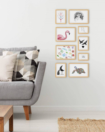 Zestaw naturalnych ramek galeria Pinia 0 GF0004