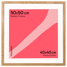 Brązowa ramka na zdjęcia HEN PASS 01 50x50 cm z passe partout (40x40)