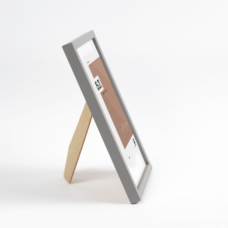 Pakiet 5 szt. szarych ramek drewnianych na zdjęcia PINIA 05 15x21 cm