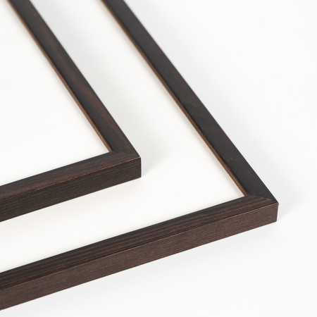 Pakiet 5 szt. ciemnobrązowych ramek drewnianych na zdjęcia PINIA 4 13x18 cm