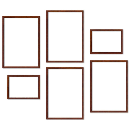 Zestaw brązowych ramek PINIA 3 GF0047 - galeria ramek na 6 zdjęcia