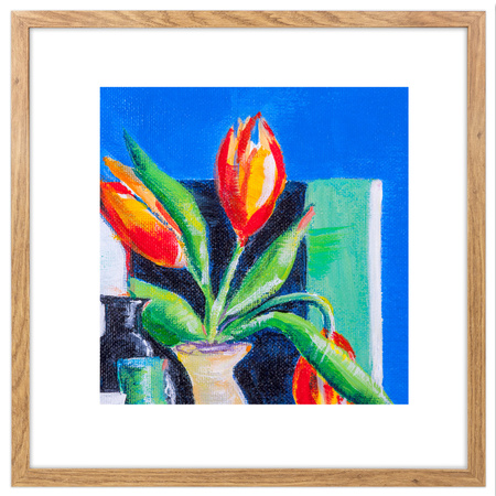 Ramka na zdjęcia w kolorze dębu HEN 01 50x50 cm