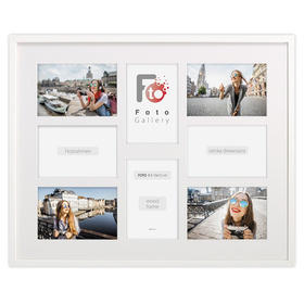 Duża ramka na wiele zdjęć biała 40x50 cm A - 8 zdjęć