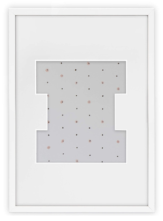 Ramka na zdjęcia LITERKA "I" 21x30 cm biała z białym passe partout