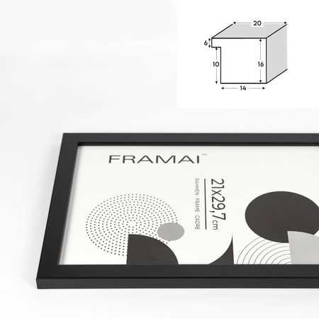 Pakiet 5 szt. czarnych ramek na zdjęcia HEN 2 10x15 cm