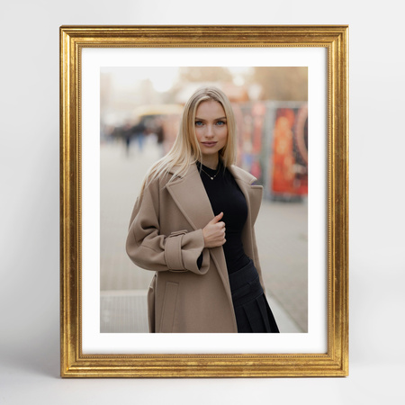 Ramka drewniana złota na zdjęcia DRZG M Z 40x50 cm