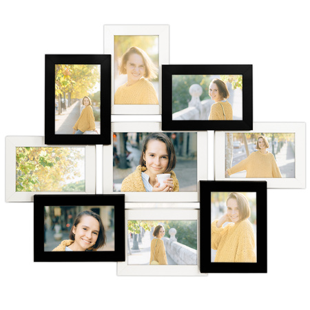 Multirama MULTI HEN 1-2 ramka na zdjęcia na 9 zdjęć - czarno-biała