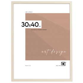 Kremowa ramka drewniana PINIA 04 30x40 cm