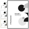 Czarna ramka aluminiowa QAL 60x80 cm