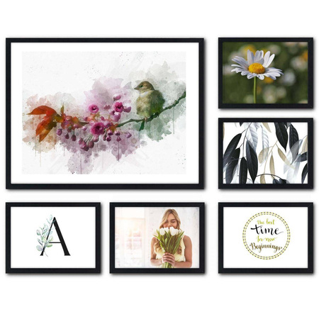 Zestaw czarnych ramek galeria Pinia 2 GF0002