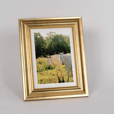 Ramka drewniana złota na zdjęcia DRL N Z 13x18 cm
