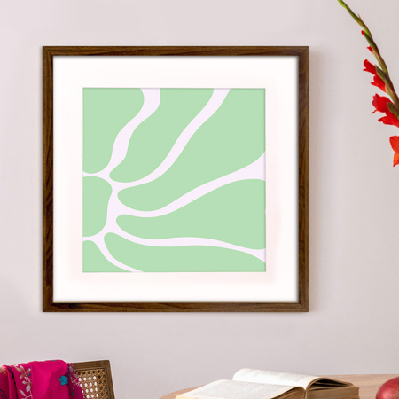 Brązowa ramka na zdjęcia HEN PASS 4 50x50 cm z passe partout (40x40 cm)