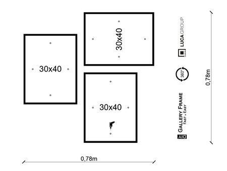 Zestaw ramek PINIA 2 GF0013 - galeria ramek na 3zdjęcia