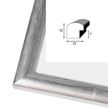 Srebrna ramka drewniana na zdjęcia EKO S2 13x18 cm