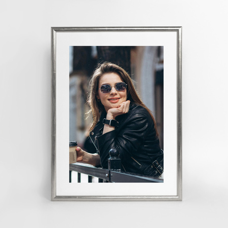 Srebrna ramka drewniana na zdjęcia EKO S2 30x40 cm