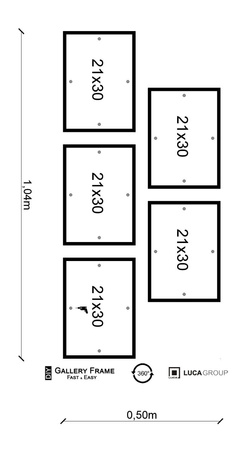 Zestaw ramek PINIA 1 GF0014 - galeria ramek na 5 zdjęć