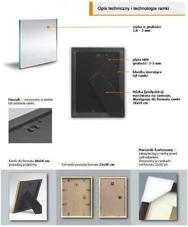 Ramka drewniana na zdjęcia DRL M 11 15x21 cm