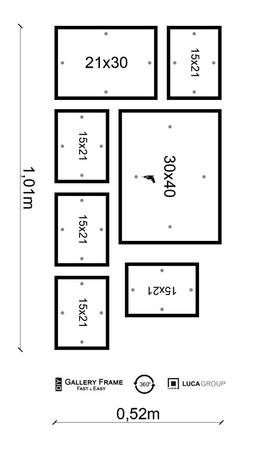 Zestaw ramek PINIA 00 GF0023 - galeria ramek na 7 zdjęć