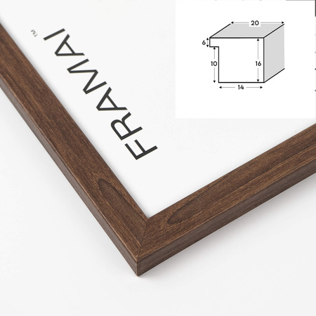 Brązowa ramka na zdjęcia HEN 4 40x50 cm