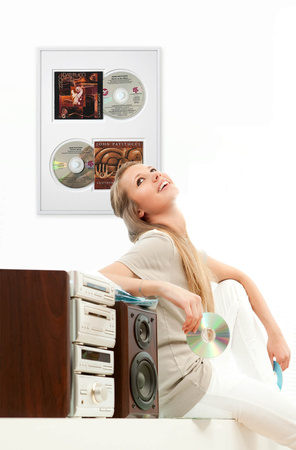 Czarna ramka na płytę CD - 30x40 cm