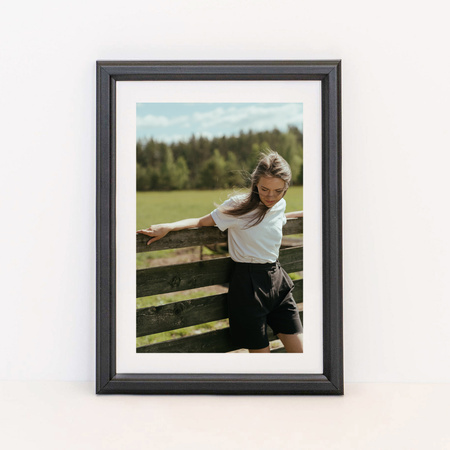 Pakiet 5 szt. czarnych ramek drewnianych na zdjęcia DRWA 2 15x21 cm