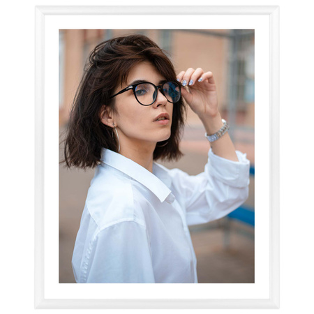 Biała ramka aluminiowa QAL 24x30 cm