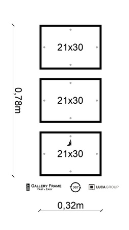 Zestaw ramek PINIA 2 GF0025 - galeria ramek na 3 zdjęcia
