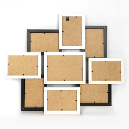 Multirama MULTI HEN 1-2 ramka na zdjęcia na 9 zdjęć - czarno-biała