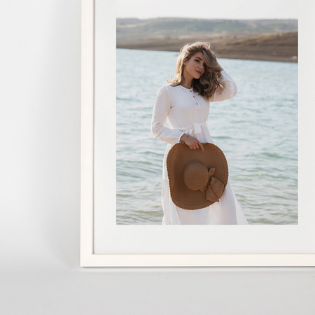 Pakiet 5 szt. białych ramek drewnianych na zdjęcia PINIA 1 21x30 cm