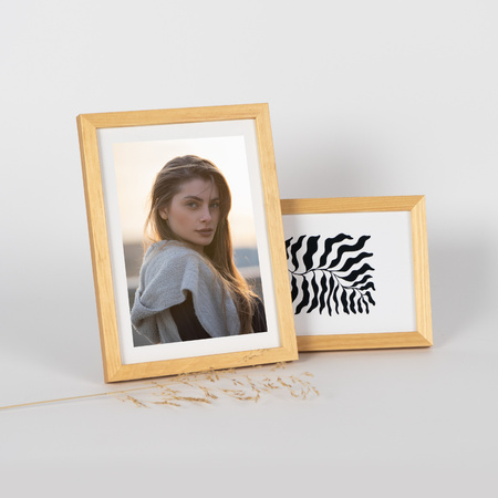 Naturalna ramka drewniana na zdjęcia PINIA 0 13x18 cm