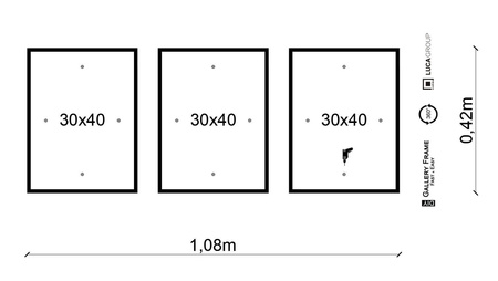Zestaw ramek PINIA 1 GF0024 - galeria ramek na 3 zdjęcia